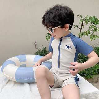 Đồ Bơi Liền Thân Bé Trai Kèm Mũ (8-30kg)