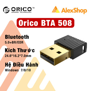 [Chính Hãng] USB Bluetooth 5.0 Orico BTA 508 Nhỏ Gọn PC/ laptop Công Suất Cao Connect Nhiều Thiết Bị Không Kén Hệ Điều