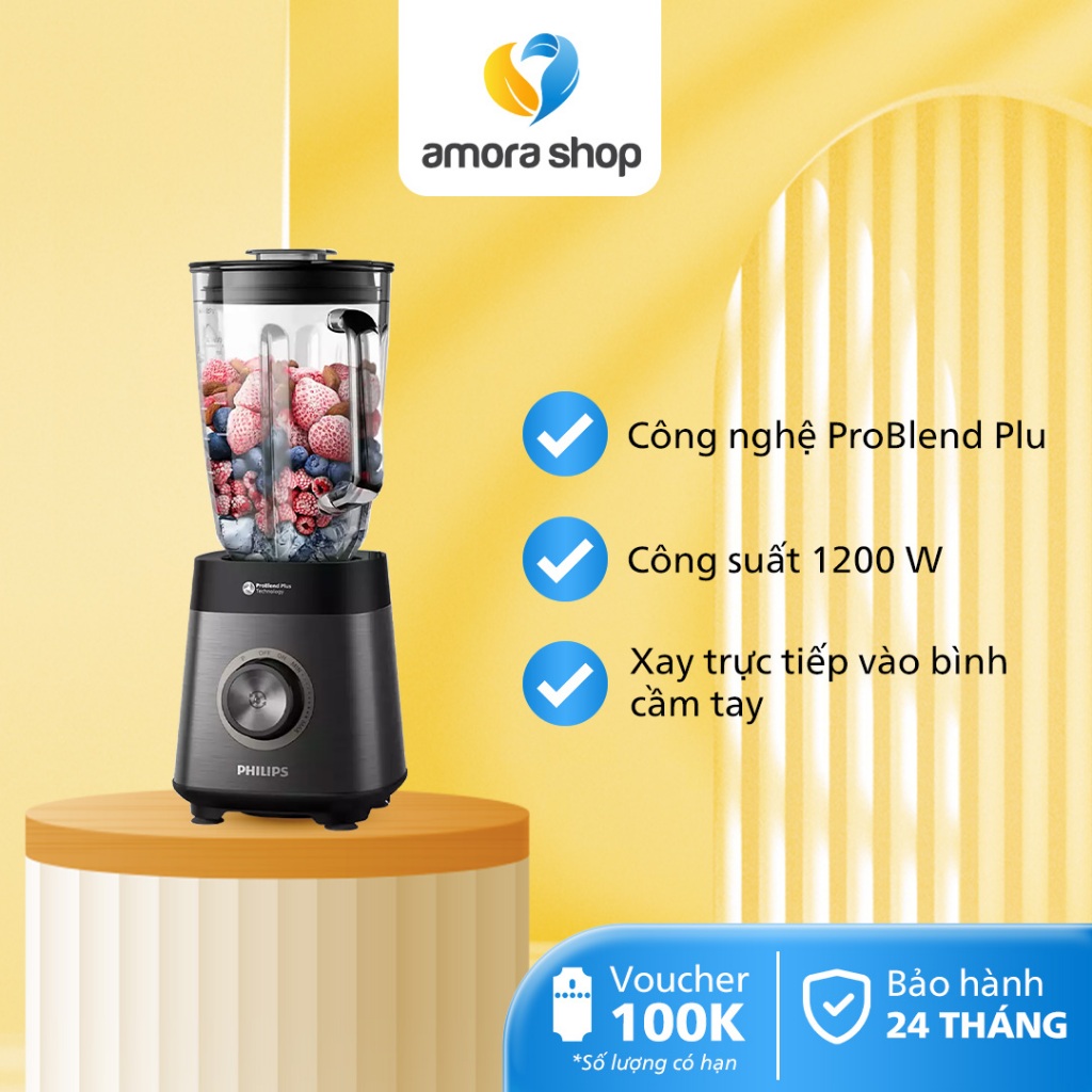 Máy Xay Sinh Tố PHILIPS HR3041/00 - Công Suất 1200W - Dung Tích 2L - Bảo Hành Chính Hãng 24 Tháng