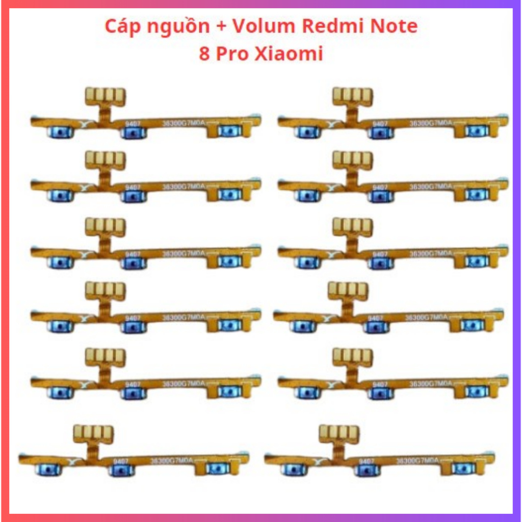 Cáp nguon + volum xiaomi  redmi note 8 pro (Zin bóc máy)