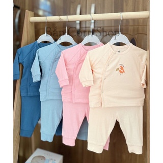  Bộ cài chéo cho bé trai và bé gái cotton dài tay