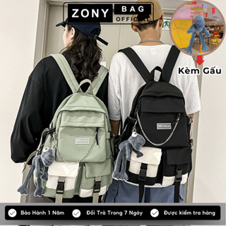 Balo nam nữ đi học thời trang giá rẻ cá tính ZONY cặp đi học nam nữ nhiều ngăn đựng laptop ulzzang