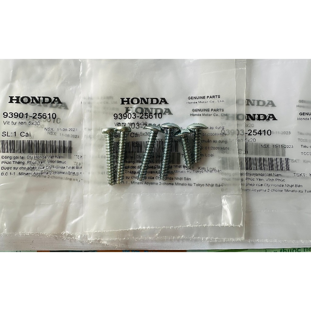 Bộ ốc bắt đầu Dream Honda (6 chi tiết)