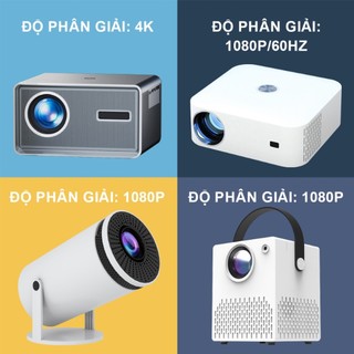 Máy chiếu mini yamazaki kết nối wifi chính hãng độ sáng cao 4k full hd kết nối đa dạng thiết bị qua bluetooth, hdmi ios