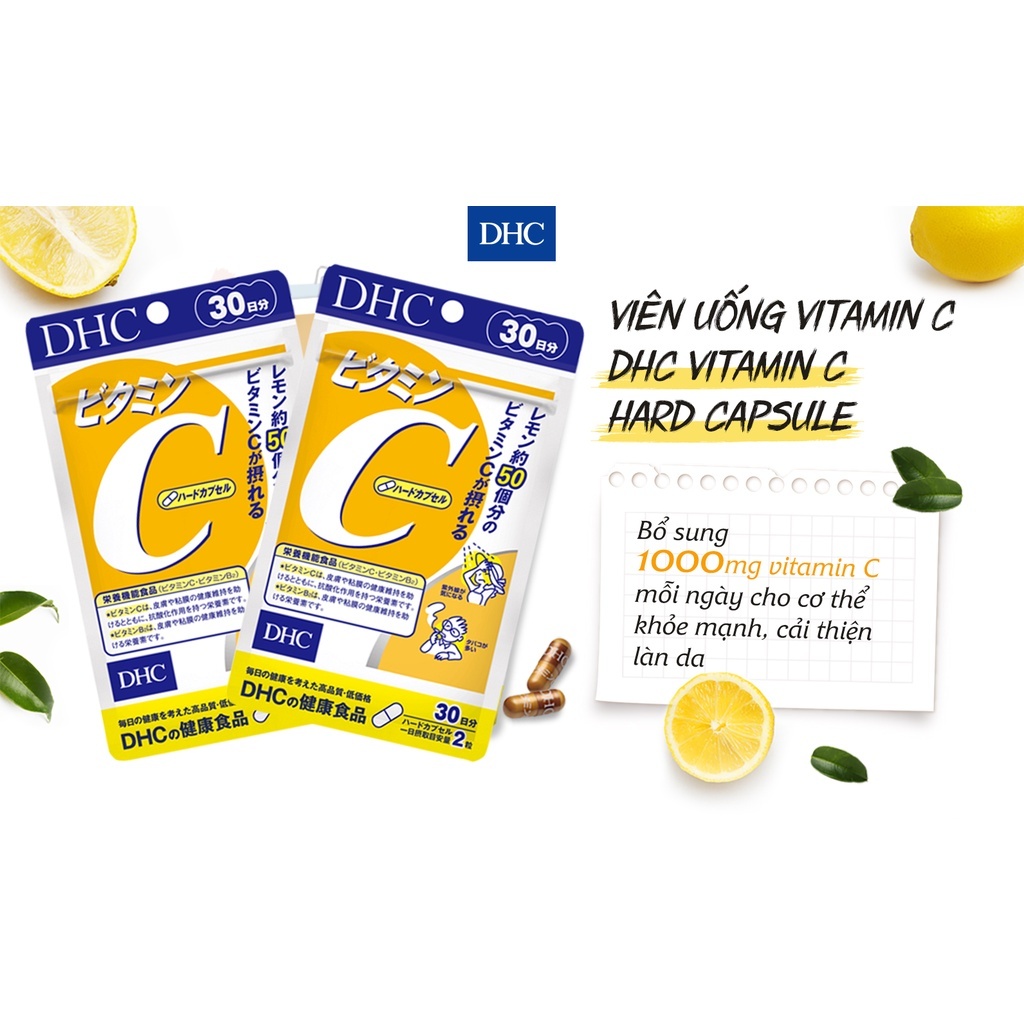 DHC Vitamin C 60 ngày, Vitamin C hỗ trợ trắng da, mờ thâm và tăng cường sức đề kháng cơ thể