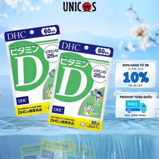 Viên uống vitamin D DHC bổ sung vitamin D giúp xương chắc khỏe,tăng khả năng hấp thụ cannxi