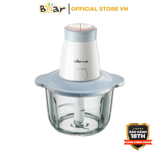 Máy xay thịt mini đa năng 2L Bear QSJ-B02Q1, 300W, xay thực phẩm, cá, rau củ, tỏi ớt, BH 18 tháng