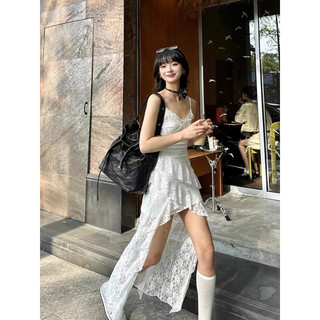 [✨SẴN] Váy Đầm Đuôi Cá Dây Vải Ren Dày Dặn Tôn Dáng Phong Cách Tiểu Thư Ngọt Ngào 🤍