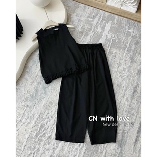 B3- SET LINEN TRƠN - ÁO VIỀN NHÚN XINH XẮN