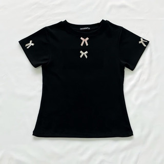 ÁO BORIP ĐÍNH NƠ TAY VÀ CỔ