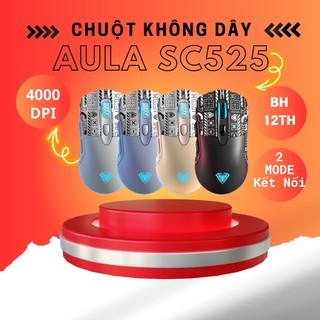 Chuột không dây gaming bluetooth aula sc525 dpi 4000 bảo hành 12 tháng chính hãng