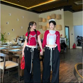 ÁO GÂN THUN NƠ CARO TO (hình thật+clip)