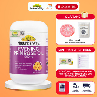 Cân Bằng Nội Tiết Tố Tổng Hợp Nature's Way Evening Primrose Oil Giúp Làn Da Đẹp Từ Bên Trong 1000Mg