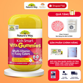 Cung Cấp Vi Chất Cho Bé Nature's Way Kids Smart Vita Gummies Multi Vitamin Kích Thích Ăn Ngon 60V