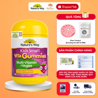 Vitamin Cho Bé Của Nature's Way Kids Smart Vita Gummies Multi-vitamin+Vegies Hỗ Trợ Tăng Tưởng 60V