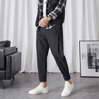 Quần baggy nam-nữ kèm đai thắt lưng co giãn Unisex vải tuyết mưa cao cấp QBG01