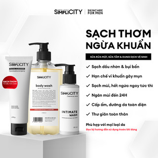 Bộ sản phẩm sạch thơm ngừa khuẩn cho nam Men Stay Simplicity