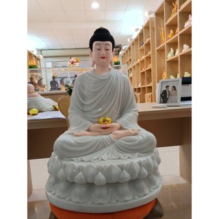 Tượng phật bổn sư thích ca mâu ni chất liệu bột đá cỡ lớn 26inch
