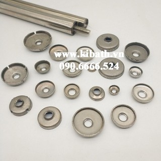 Bịt đầu ống tròn Kibath lỗ ren 8ly inox