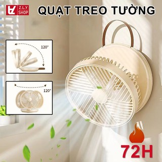 Quạt treo tường Quạt tích điện mini Quạt Mini Tích điện Treo Tường để Bàn 3 Tốc độ 20000mAh