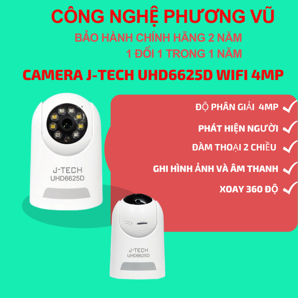 Camera Wifi J-Tech  UHD6625D 4MP