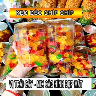 [ Lon 400.gram ] Kẹo Dẻo Chip Chip Trái cây mix các hình (hình gấu, ngôi sao, cá....)