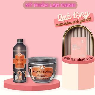 combo sữa tắm tesori d'oriente 500ml & dưỡng thể 300ml hương hoa sen