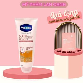 Sữa dưỡng thể Vaseline healthy white 50x SPF 50+ chống nắng trắng da 320ml Thái Lan