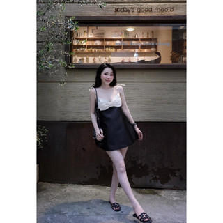 Váy 2 dây nơ trước ngực siêu xinh