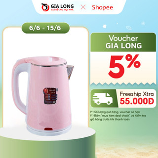 Ấm Siêu Tốc 2 Lớp JipLai Thái Lan 2.5L Công Suất 1500W Đun Sôi Cực Nhanh Tiện Dụng - SDT25
