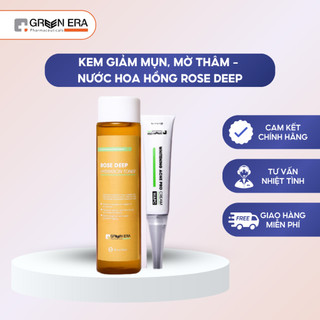 Combo Kem Giảm Mụn, Mờ Thâm Whitening Ance Pro Cream Và Nước Hoa Hồng Rose Deep Hydration Toner Greenera Official