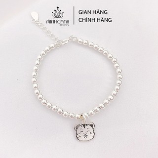 Lắc Bạc Charm Hổ Cho Bé Trai Và Bé Gái Tuổi Dần Con Hổ Minh Canh Jewelry
