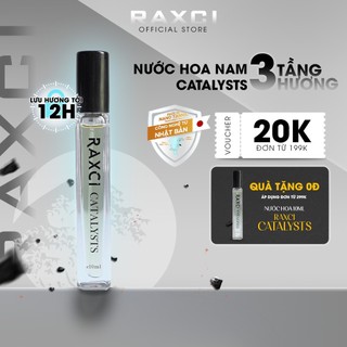 Nước Hoa Nam Thơm Lâu Raxci, Nước Hoa Chính Hãng Mùi Hương Hiện Đại Lịch Lãm, Lưu Hương 12H 10ml/chai