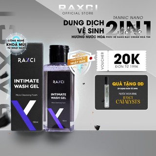 Dung Dịch Vệ Sinh Nam Raxci, ddvs Nam Ngăn Vi Khuẩn và Khử Mùi 24H, Sâu Sạch, Sát Hương Nước Hoa Thơm Quyến Rũ 130ml