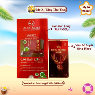 Combo 1 Cao ban long 100g, 1 Hộp Viên bổ huyết, hỗ trợ canh niêm mạc tăng thụ thai, bổ huyết