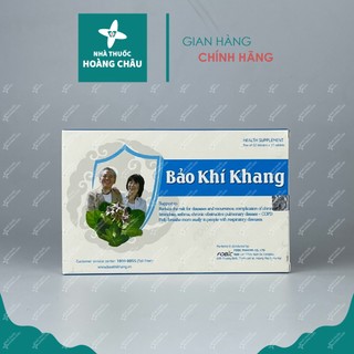 Viên uống Bảo Khí Khang hộp 2 lọ x 60 viên hỗ trợ giảm ho, giảm đờm, khó thở