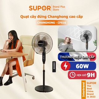 Quạt cây đứng 5 Cánh, quạt điện Xiaomi CHANGHONG CFS16 CÔNG SUẤT LỚN SIÊU MÁT, điều khiển từ xa HẸN GIỜ TỚI 9H - BH 12M