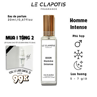[DEAL MỞ BÁN 59K] Nước Hoa Nam Thơm Lâu Chính Hãng Le Clapotis Homme Intense 20ml Mùi Hương Lịch Lãm Quyến Rũ Thu Hút