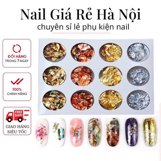 Set Giấy Bạc,Giấy Nhún 4Màu Làm Nail