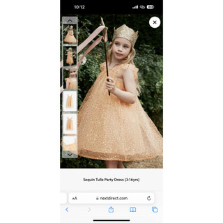 Váy ren lấp lánh sequin nxt bé gái