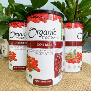 Hộp 454gr Kỷ Tử Khô Organic Traditions Nhập Khẩu Mỹ - Kỷ Tử Đỏ Sấy Khô