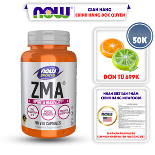 Now ZMA Sports Recovery bổ sung kẽm magie vitamin B6, tăng phục hồi, hỗ trợ sinh lý 90 viên của Mỹ