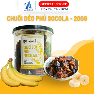 [HSD 05022025] Chuối sấy dẻo phủ Chocolate BerryLand 200g - Quà tặng ý nghĩa - Đặc sản Đà Lạt