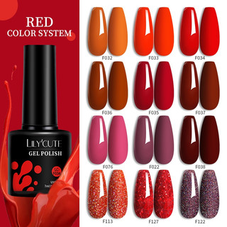 LILYCUTE Sơn Móng Tay Sơn Gel đỏ 7ml Sơn Gel Màu Phổ Biến Cho Salon Tại Nhà Nail Art