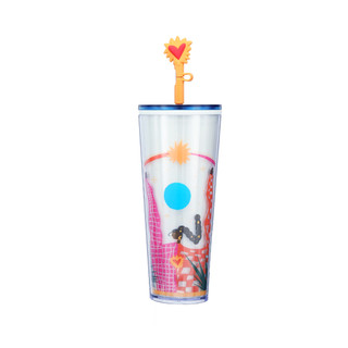 Ly starbucks cold cup 24oz girl with heart