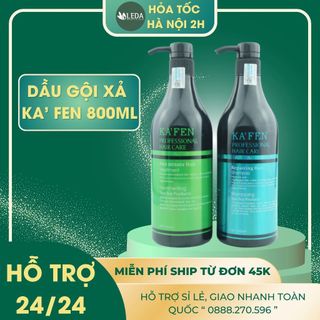 Dầu Gội Kafen xanh phục hồi hư tổn cho tóc uốn nhuộm dầu gội dưỡng tóc 800ml leda