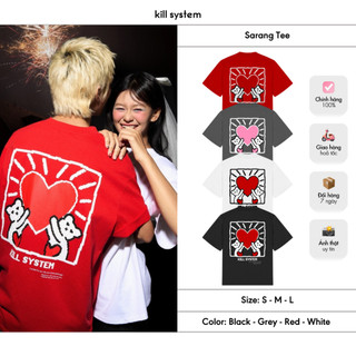 Áo thun Killsystem oversize Sarang Tee hình in tay ngắn nam nữ