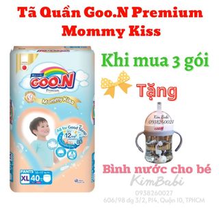 Tã quần goon mommy kiss cao cấp size l44/xl40/xxl34 miếng