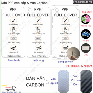 Dán PPF & Vân Carbon Huawei Honor 8X cho màn hình,mặt lưng, full viền loại trong, nhám chuẩn xịn