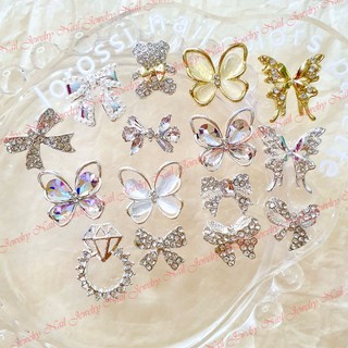 Charm kim cương charm nơ charm gấu charm bươm' charm nail gắn móng trang trí móng tay cao cấp Jewelry